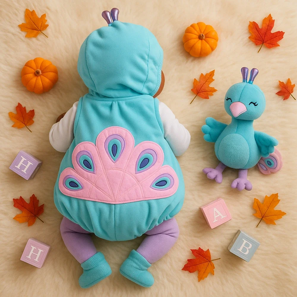 Carter’s Baby Turquoise Peacock Peachick Bubble Halloween Costume – 3-6 Months